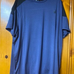 Spyder Men's Navy and Black Short Sleeve Tee